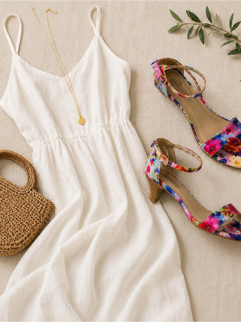 NWOT Floral Heeled Sandals – Colorful Ankle Strap Dress Sandals - kitten heels